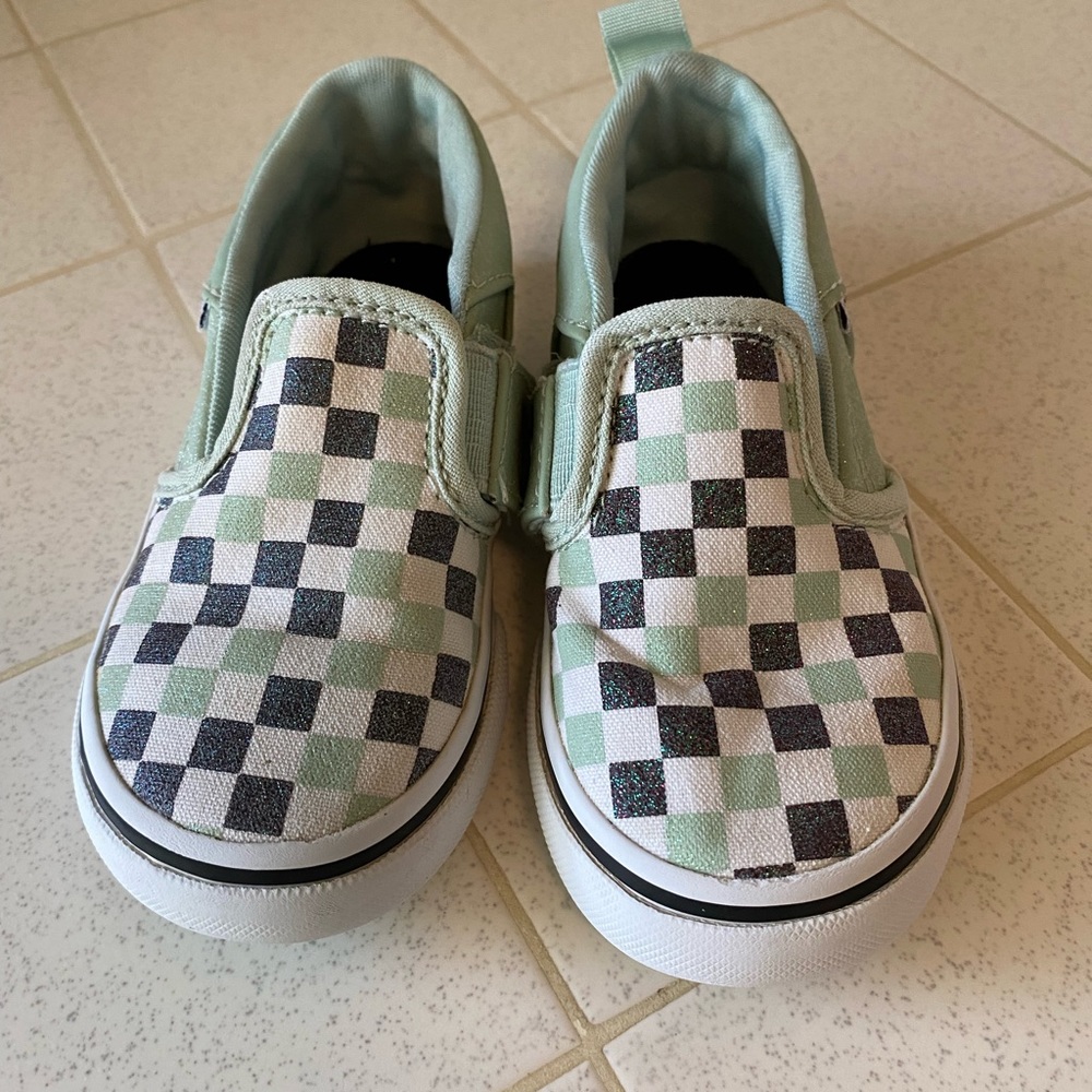 Green checker Vans